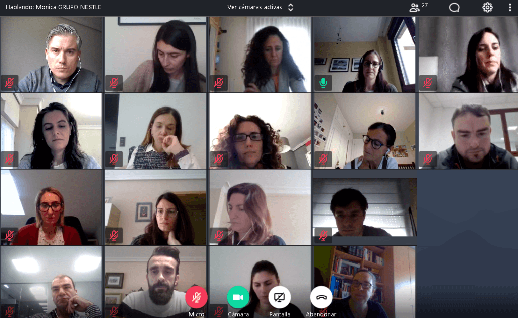 Reunión virtual del grupo de trabajo de responsables comerciales
